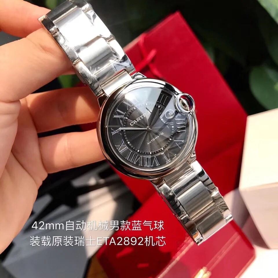 Cartier Ballon Bleu Black Dial 42mm β photographed off the sweep