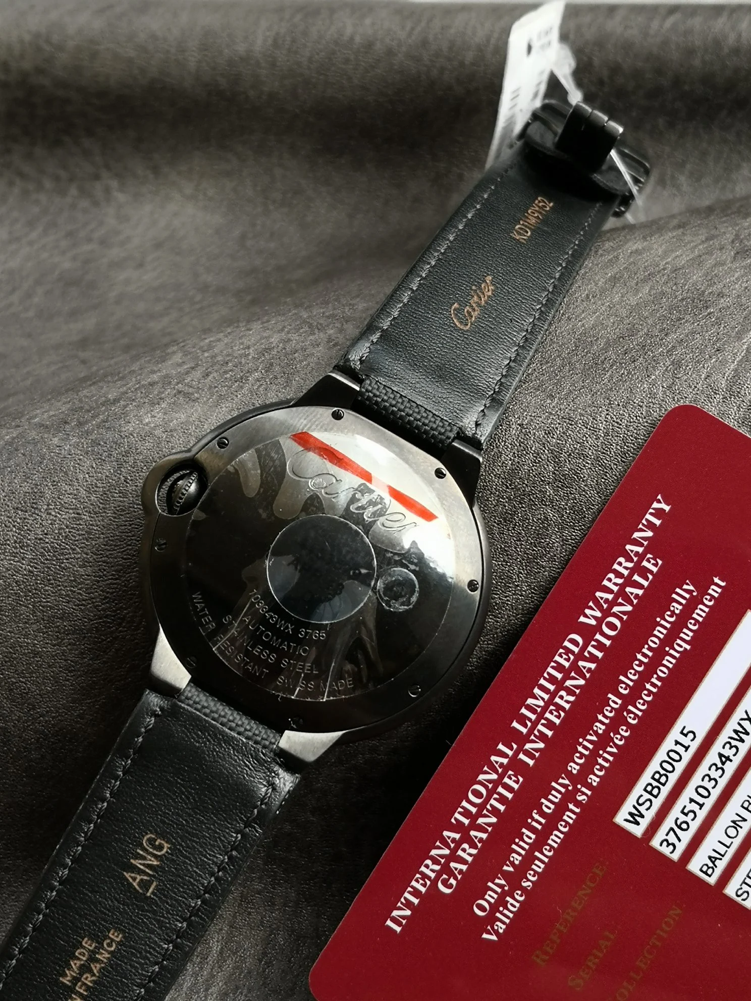 Cartier Ballon Bleu Black Dial — photographed off the sweep