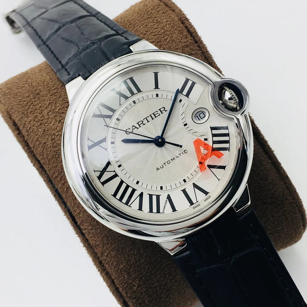 Cartier Ballon Bleu Blue Dial 28mm — photographed off the sweep