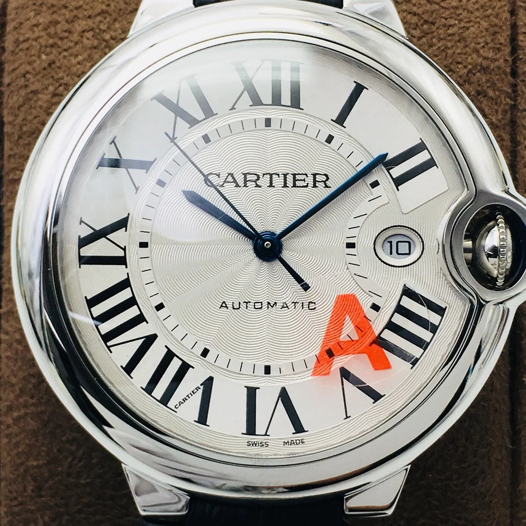 Cartier Ballon Bleu Blue Dial 28mm — photographed off the sweep