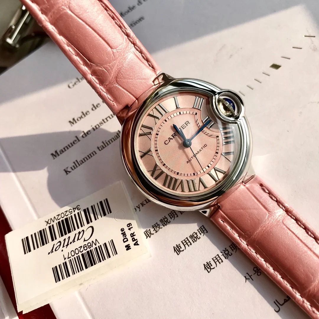 Cartier Ballon Bleu Blue Dial 33mm — photographed off the sweep