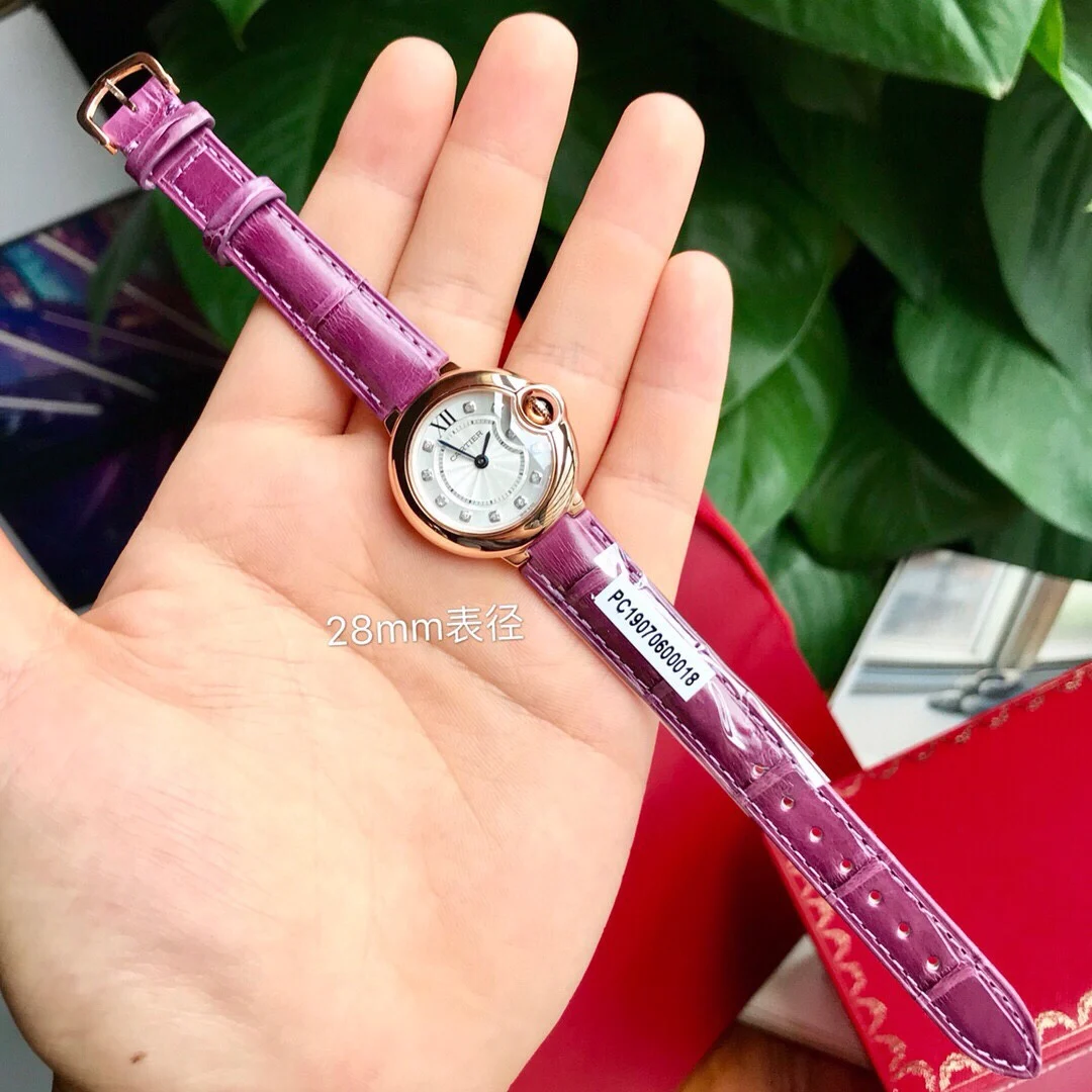 Cartier Ballon Bleu Diamond-Set 28mm — photographed off the sweep