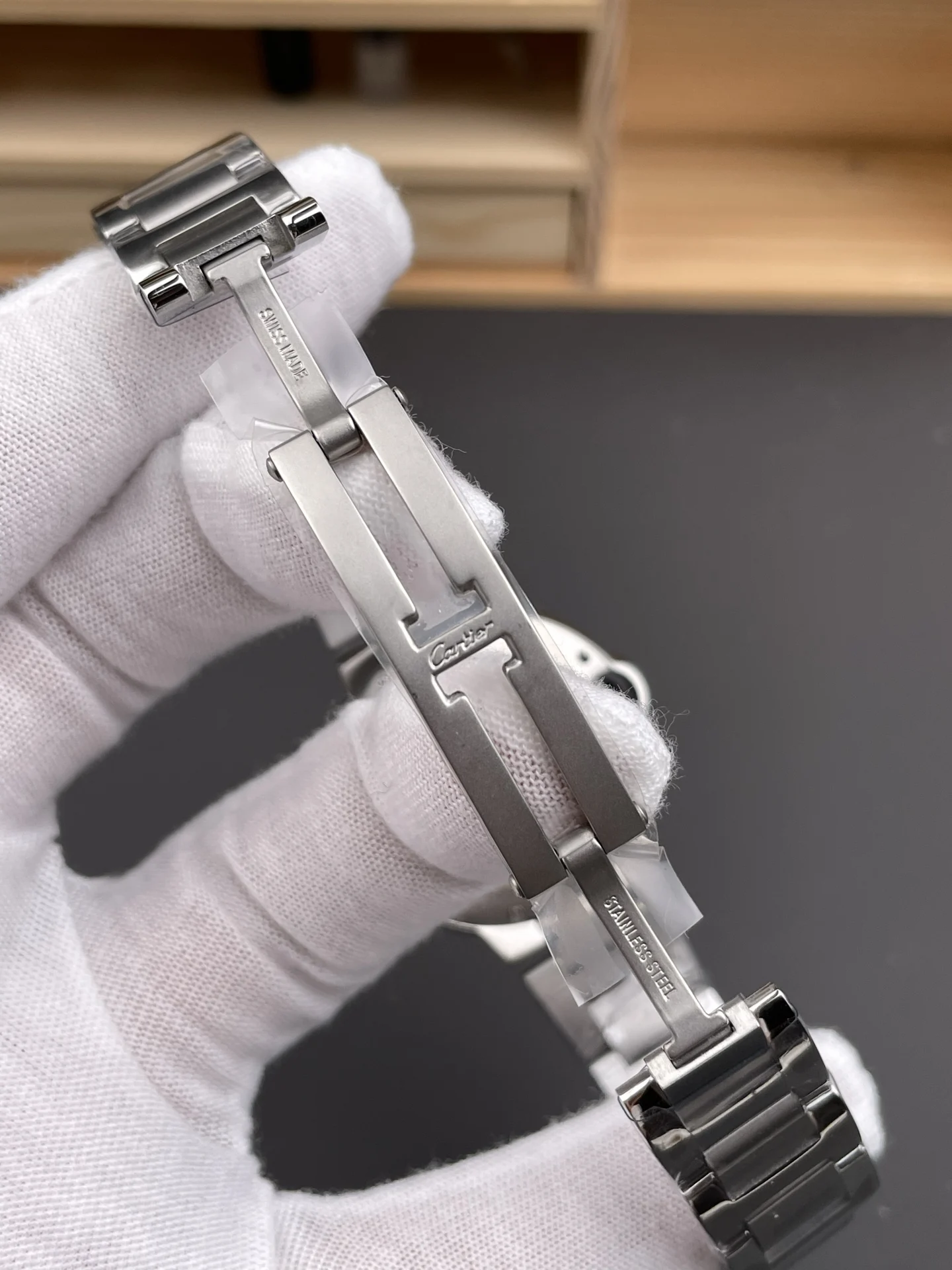 Cartier Ballon Bleu Diamond-Set 33mm — photographed off the sweep