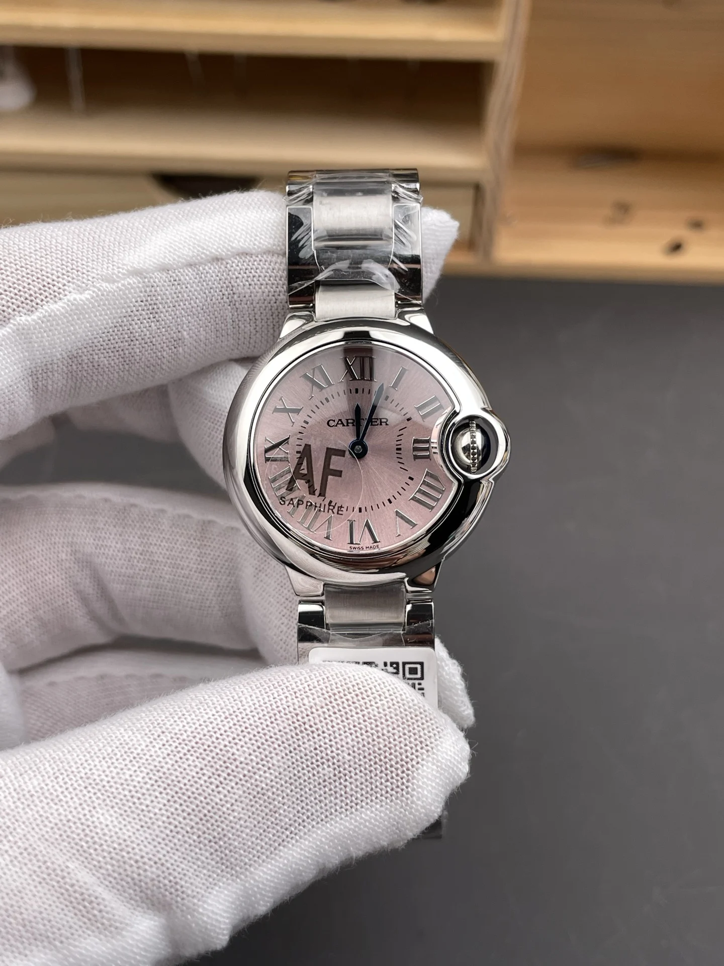 Cartier Ballon Bleu Pink Dial 28mm