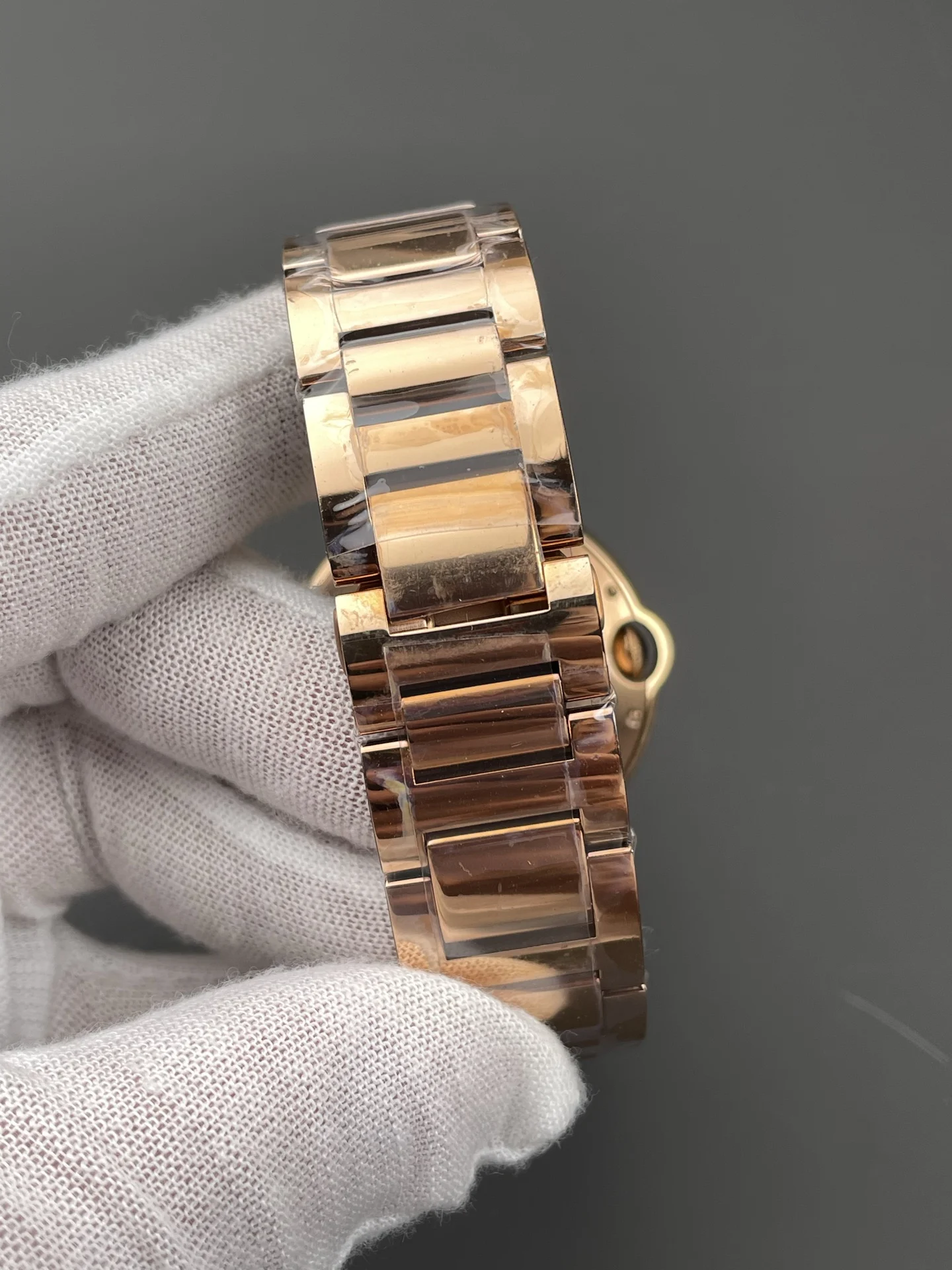 Cartier Ballon Bleu Rose Gold 42mm — photographed off the sweep
