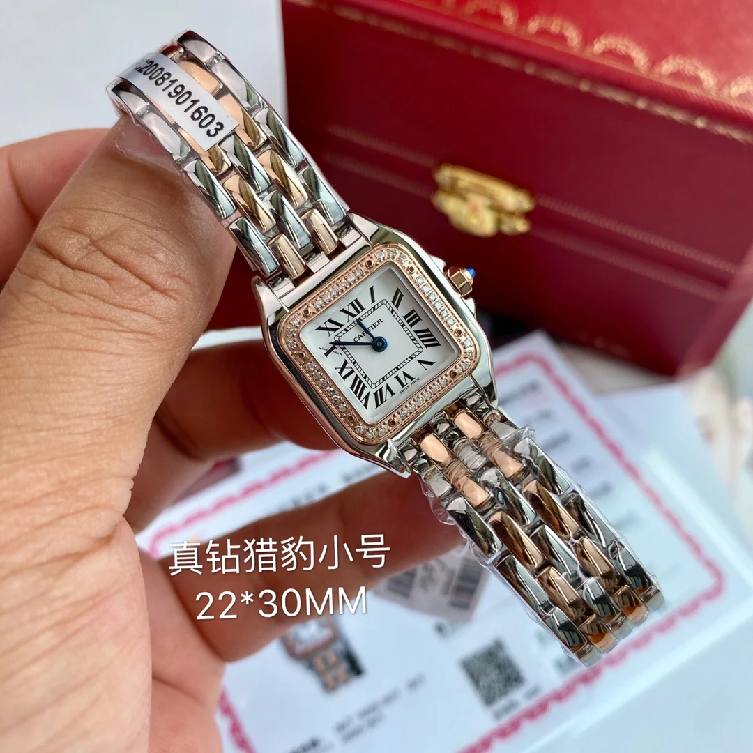 Cartier Ballon Bleu Rose Gold Blue Dial 22 × 30mm — photographed off the sweep