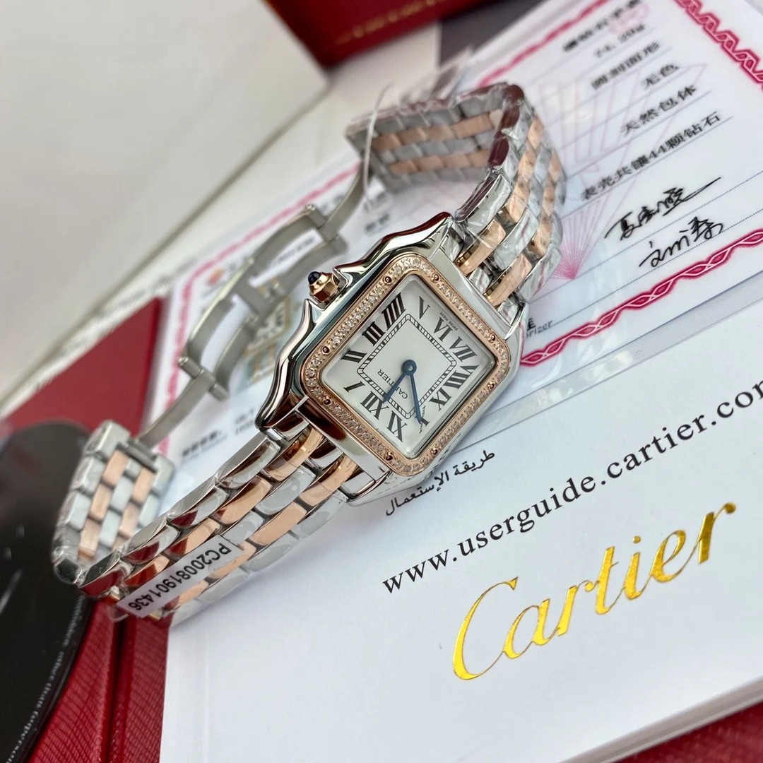 Cartier Ballon Bleu Rose Gold Blue Dial 27 × 37mm — photographed off the sweep