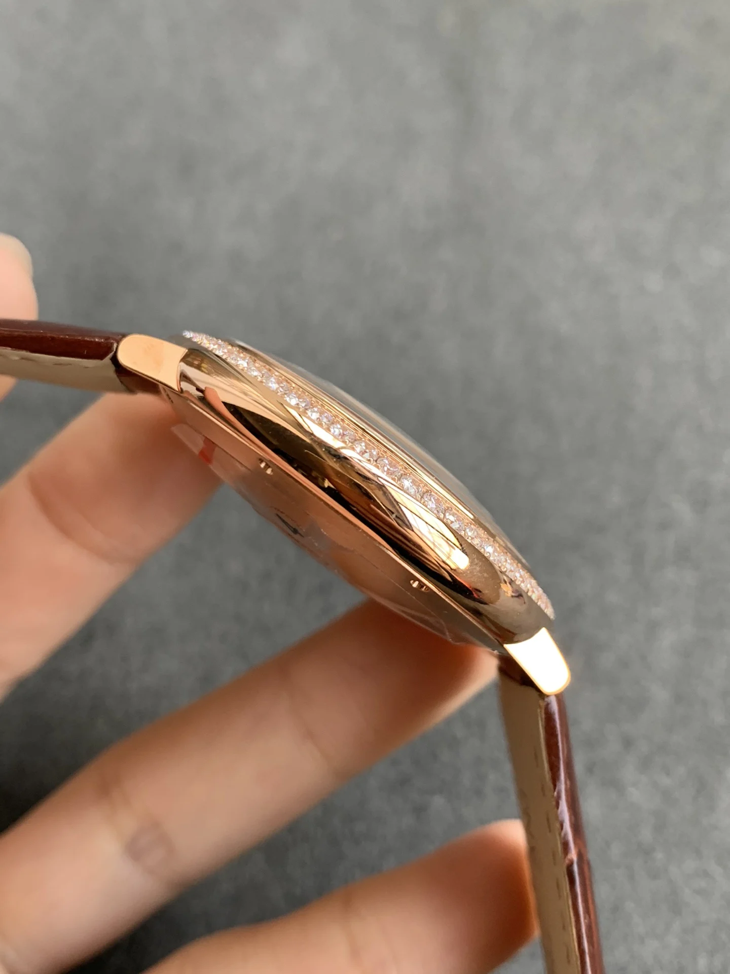 Cartier Ballon Bleu Rose Gold Blue Dial 42mm β photographed off the sweep