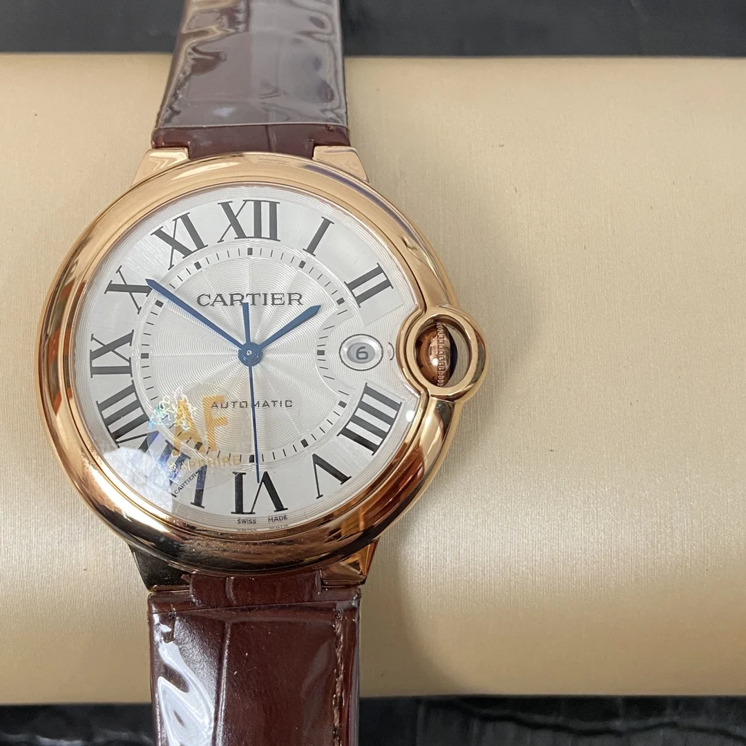 Cartier Ballon Bleu Rose Gold Brown Dial 42mm