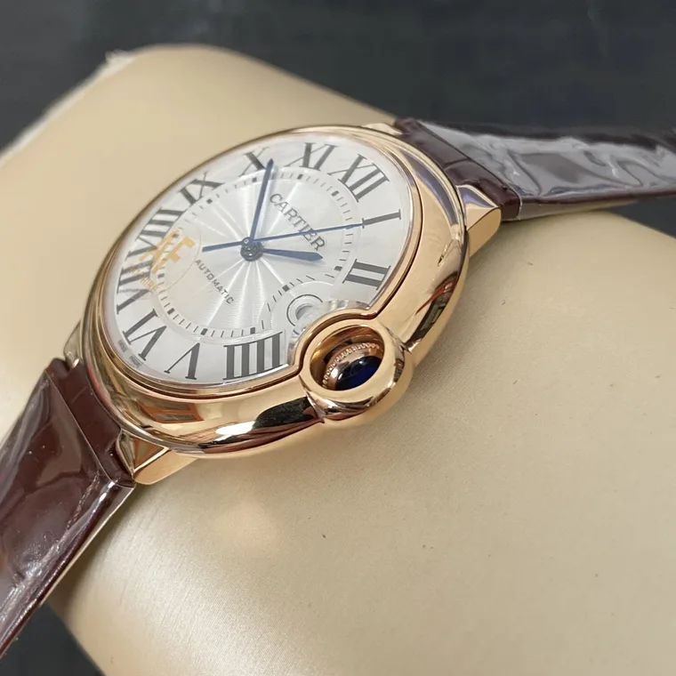 Cartier Ballon Bleu Rose Gold Brown Dial 42mm