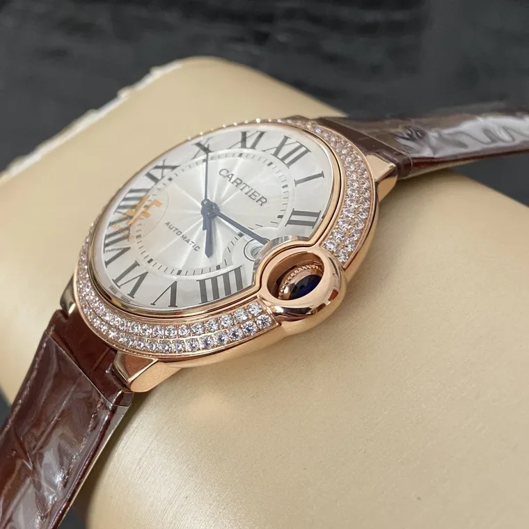 Cartier Ballon Bleu Rose Gold Brown Dial 42mm