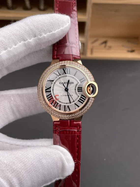 Cartier Ballon Bleu Rose Gold Diamond-Set 33mm