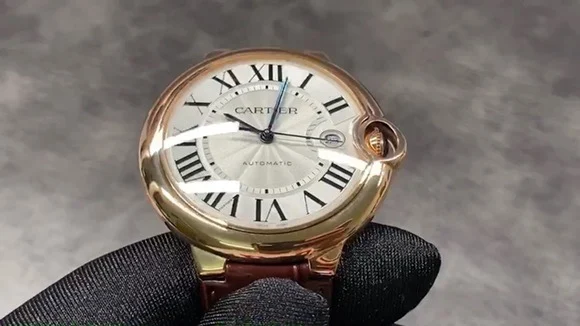 Cartier Ballon Bleu Rose Gold Silver Dial