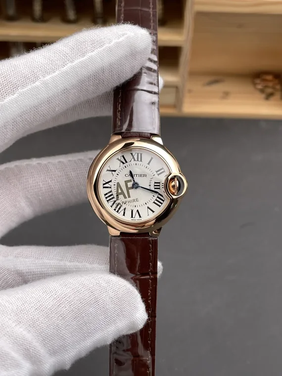Cartier Ballon Bleu Rose Gold White Dial 28mm