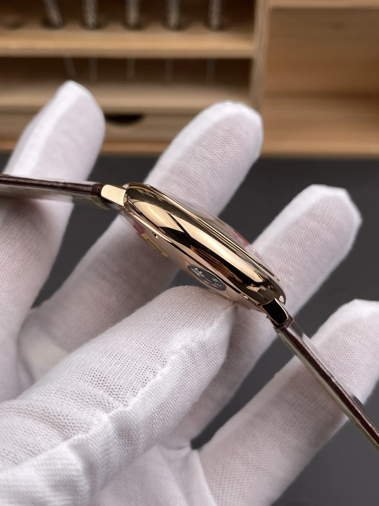 Cartier Ballon Bleu Rose Gold White Dial 40mm — photographed off the sweep