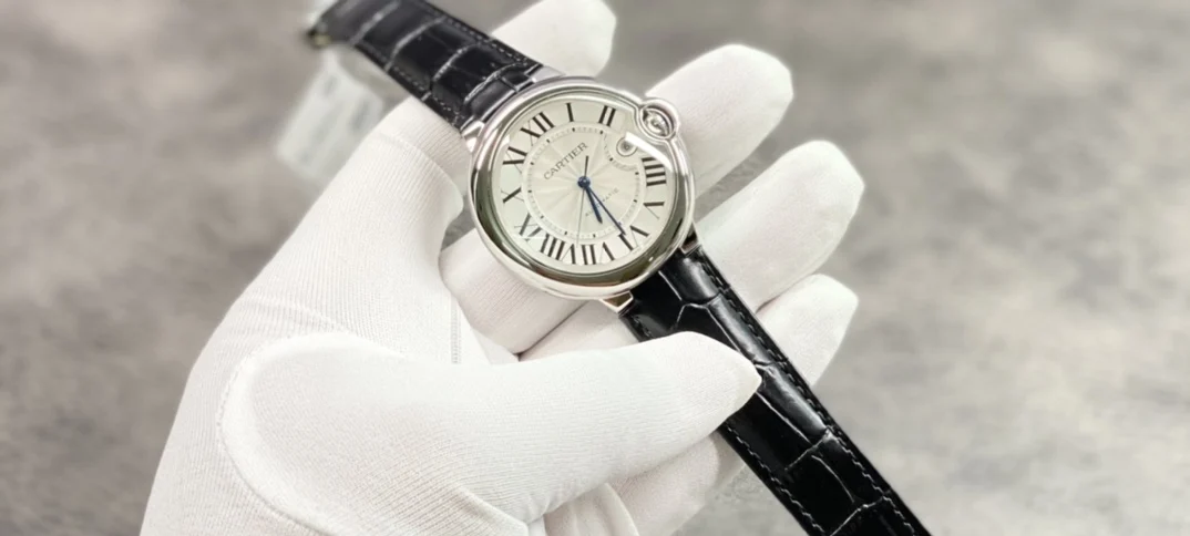 Cartier Ballon Bleu Steel Silver Dial — photographed off the sweep