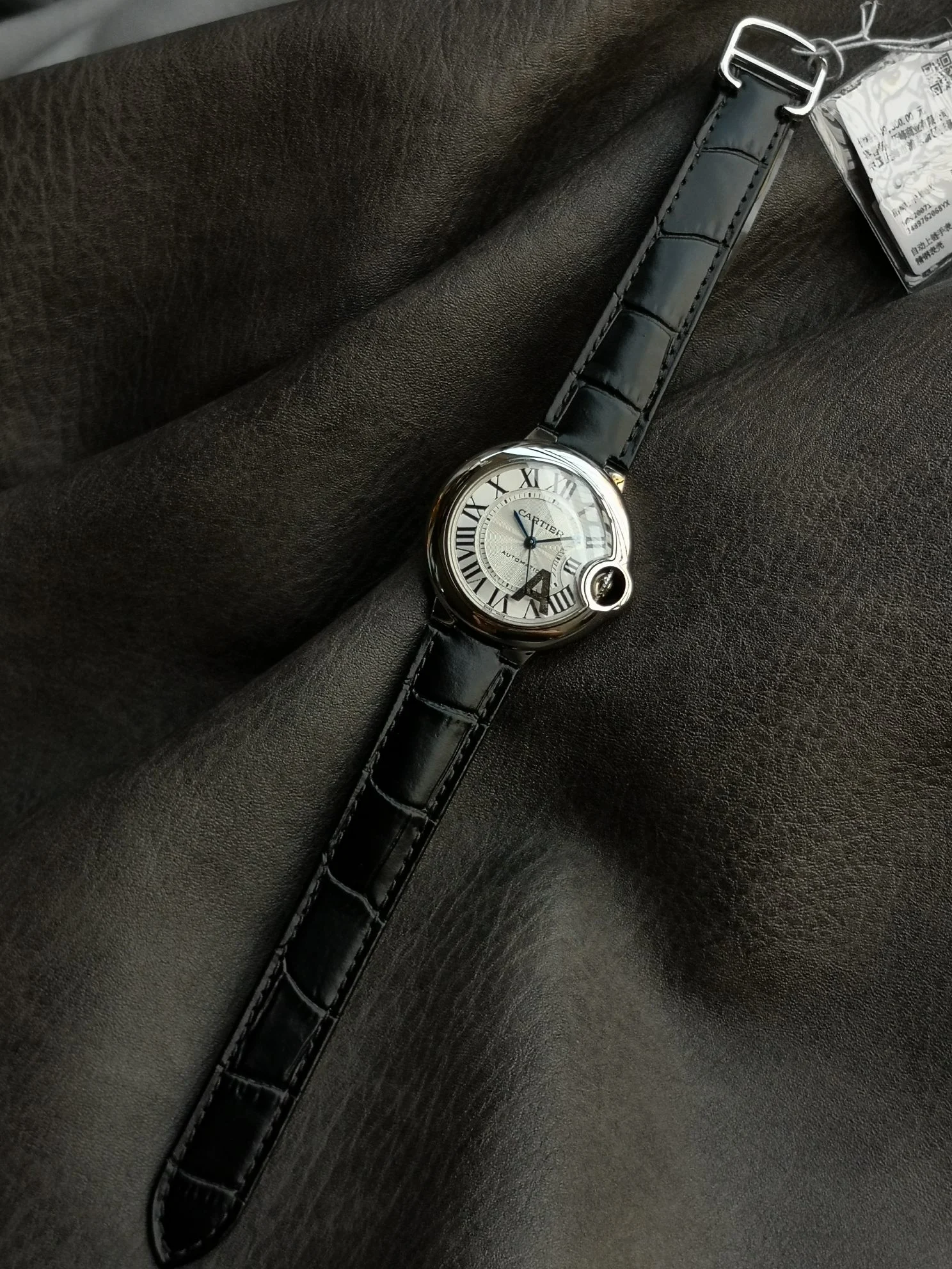 Cartier Ballon Bleu Steel White Dial 42mm — photographed off the sweep
