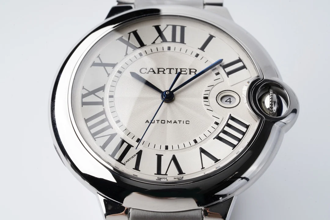 Cartier Ballon Bleu Two-Tone Blue Dial — photographed off the sweep