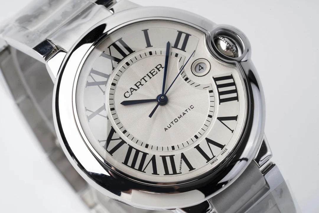Cartier Ballon Bleu Two-Tone Blue Dial — photographed off the sweep