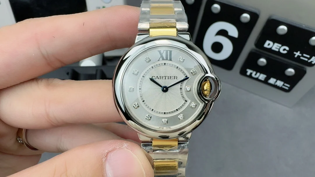 Cartier Ballon Bleu Two-Tone — photographed off the sweep