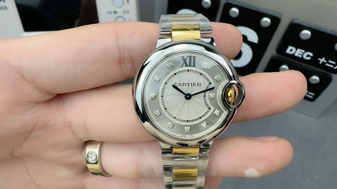 Cartier Ballon Bleu Two-Tone — photographed off the sweep