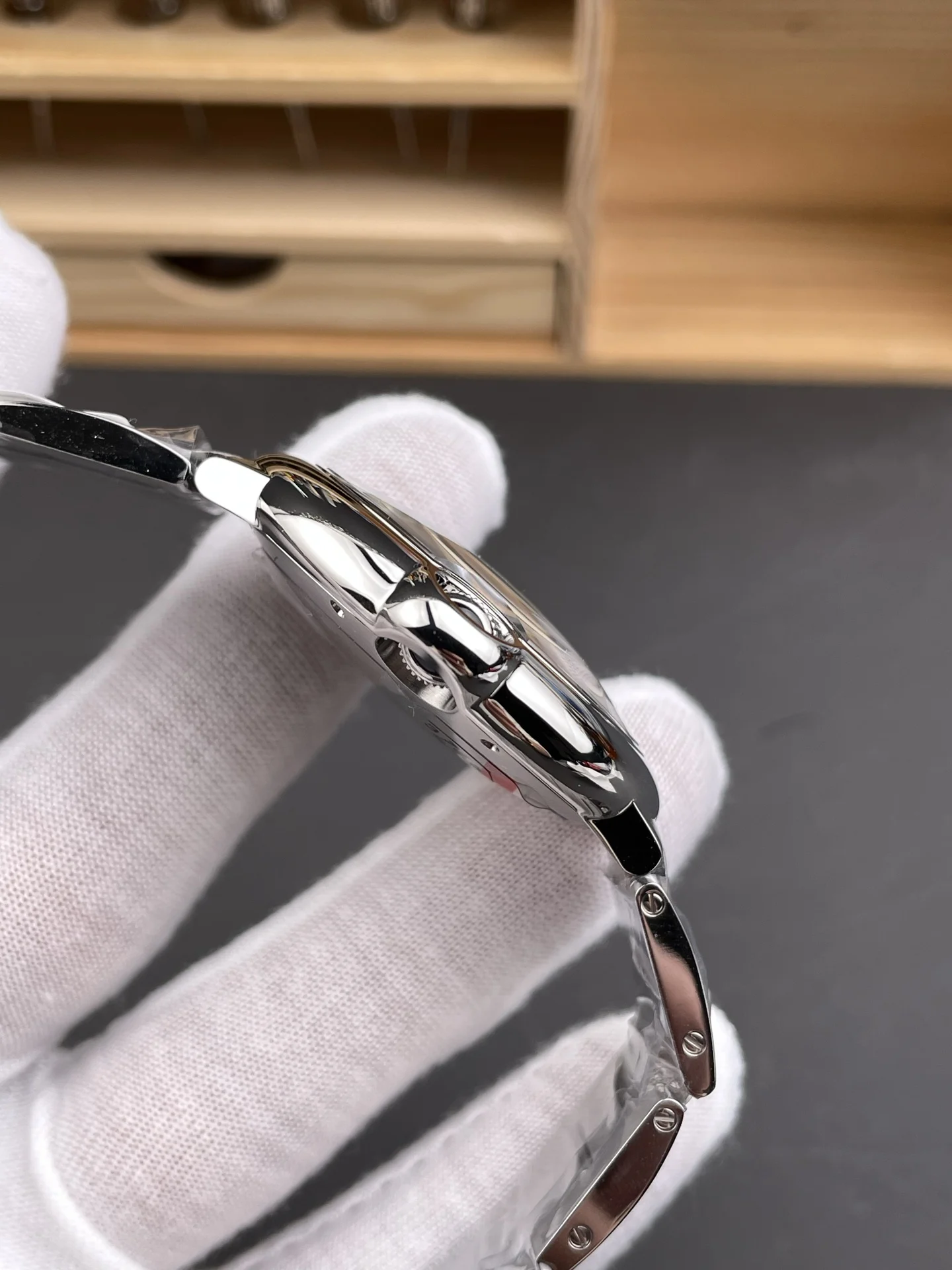 Cartier Ballon Bleu White Dial 42mm — photographed off the sweep