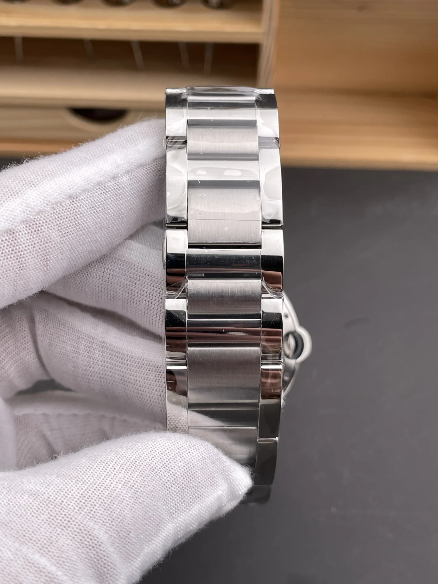 Cartier Ballon Bleu White Dial 42mm — photographed off the sweep