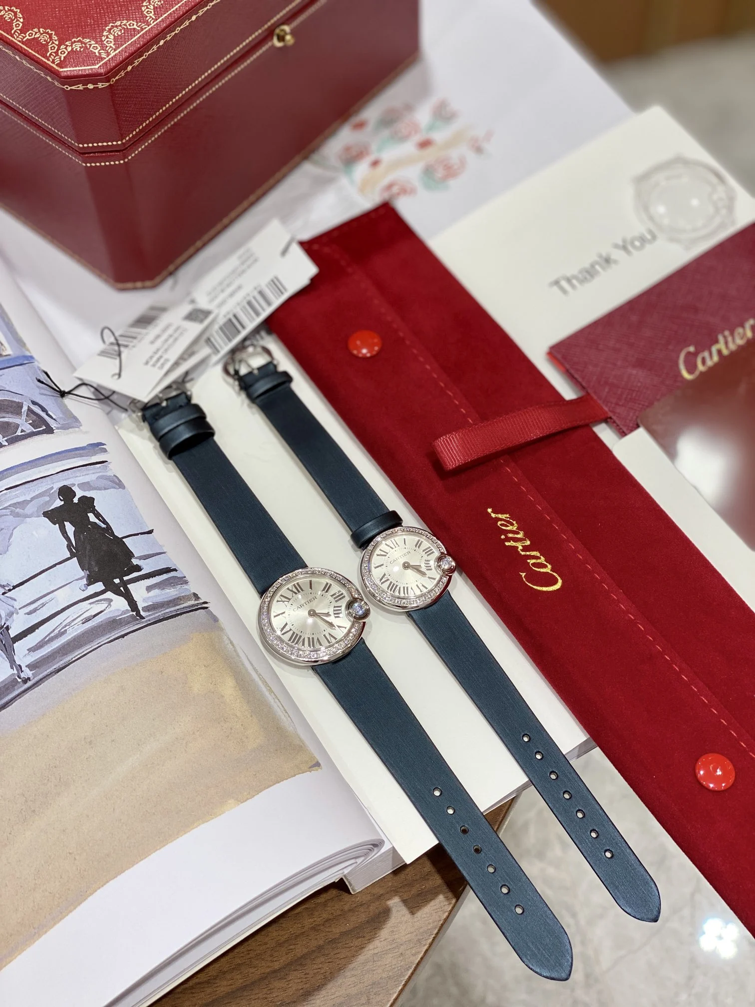 Cartier Ballon Bleu White Dial — photographed off the sweep