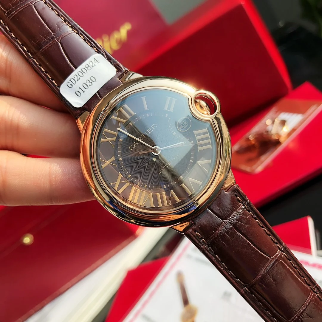 Cartier Ballon Bleu Yellow Gold 42mm — photographed off the sweep