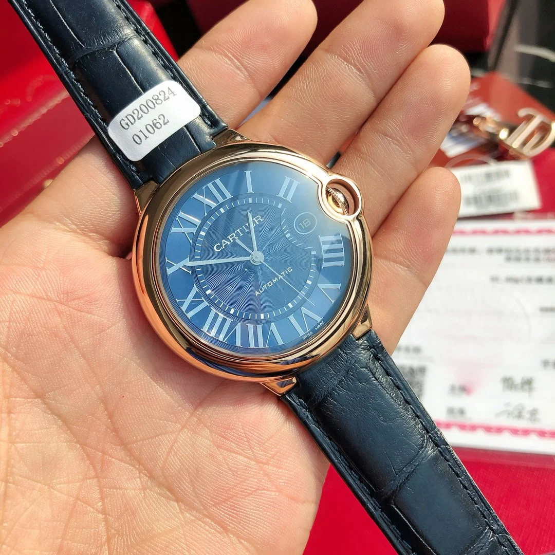 Cartier Ballon Bleu Yellow Gold 42mm — photographed off the sweep