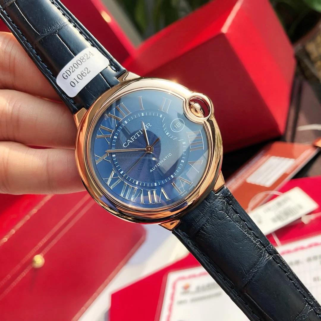 Cartier Ballon Bleu Yellow Gold 42mm — photographed off the sweep