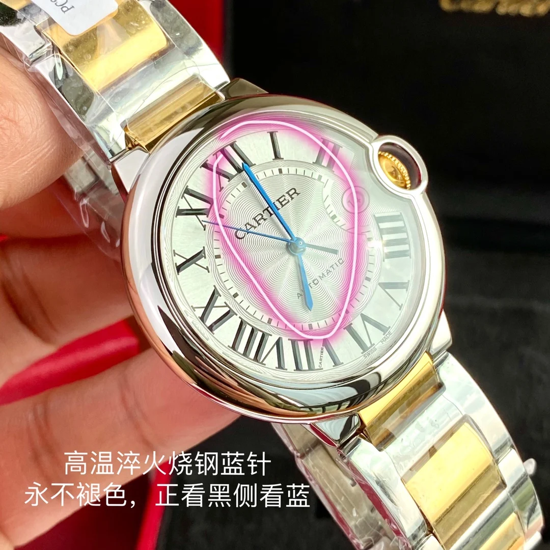 Cartier Ballon Bleu Yellow Gold 42mm — photographed off the sweep