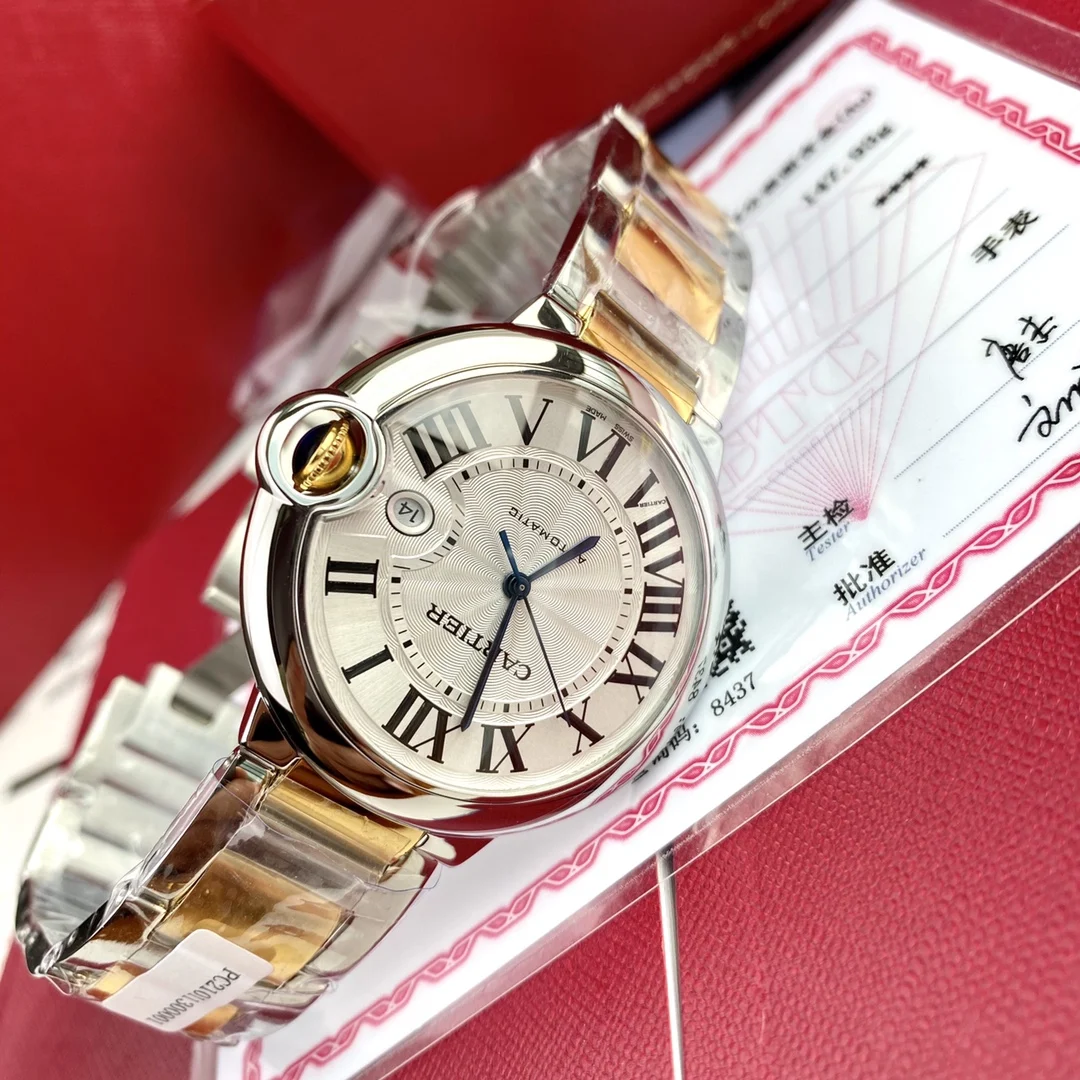 Cartier Ballon Bleu Yellow Gold 42mm — photographed off the sweep