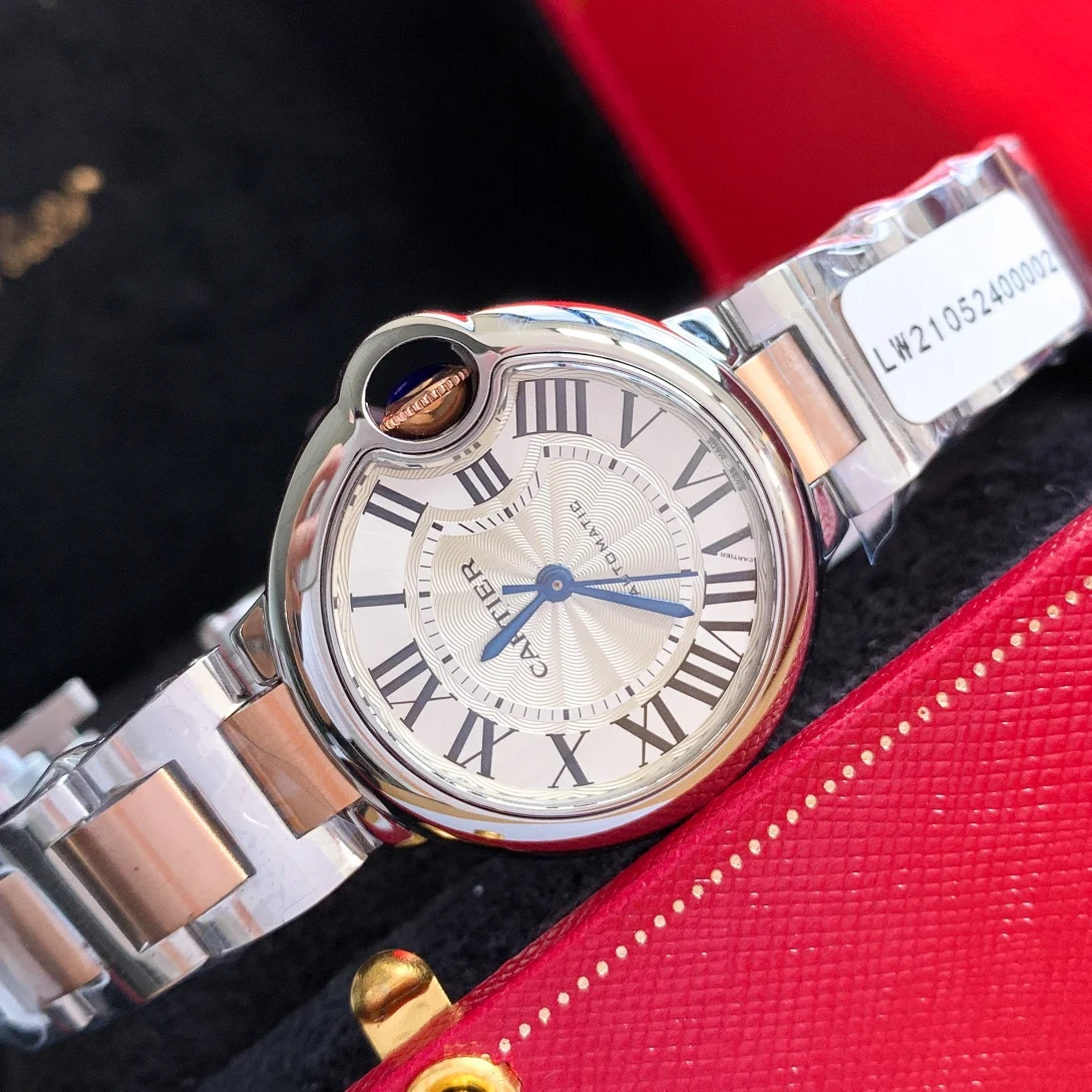 Cartier Ballon Bleu Yellow Gold Blue Dial — photographed off the sweep