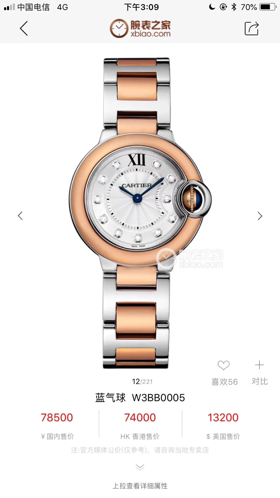 Cartier Ballon Bleu Yellow Gold Diamond-Set 28mm