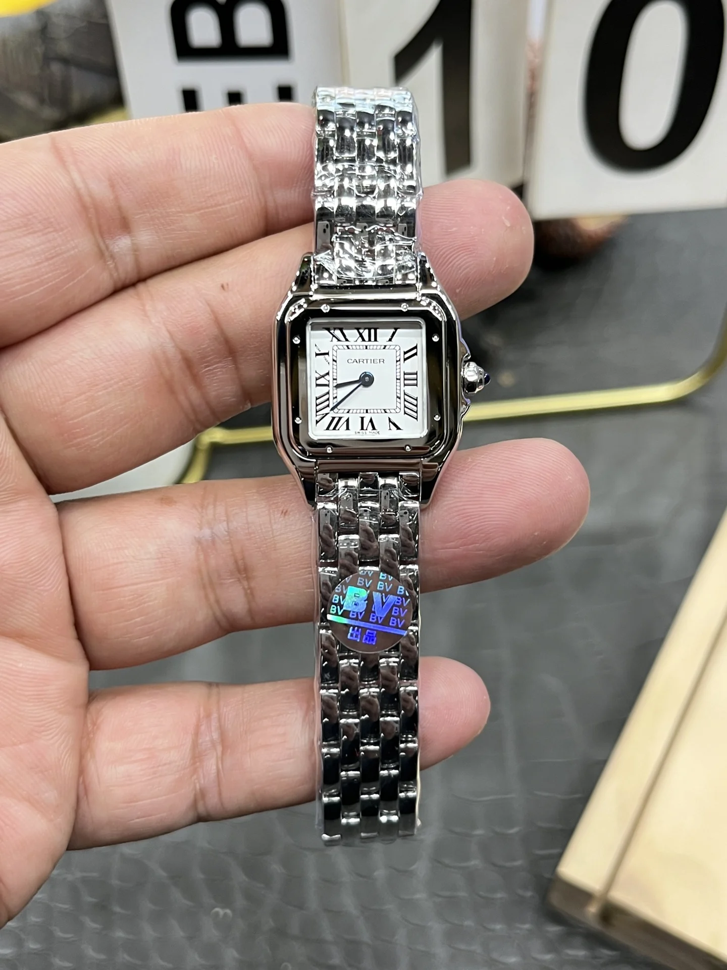 Cartier Panthère 22mm — photographed off the sweep