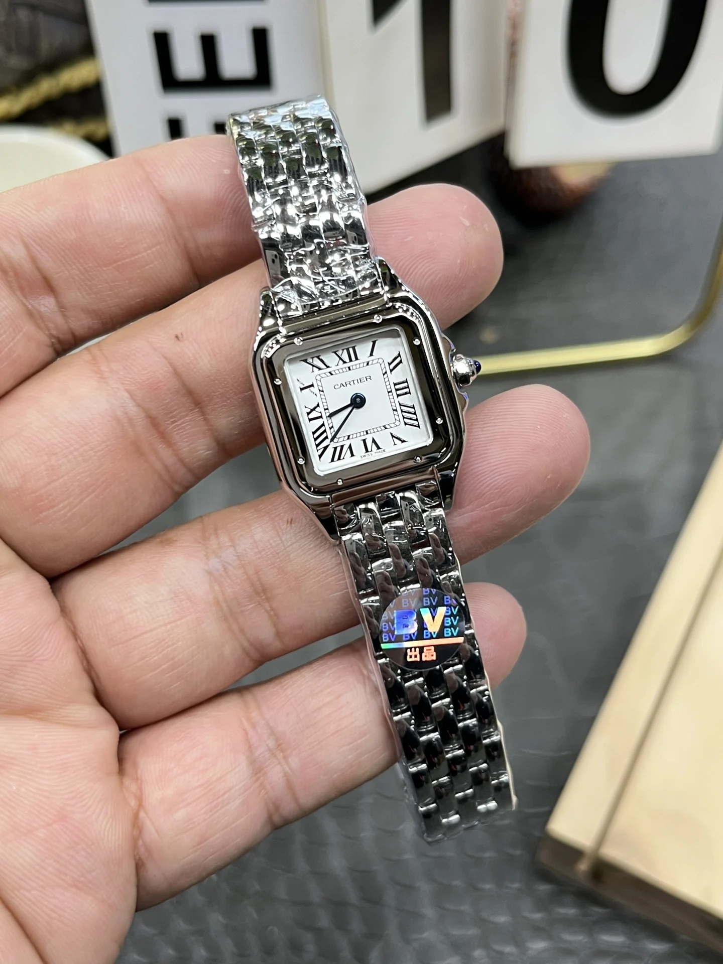 Cartier Panthère 22mm — photographed off the sweep