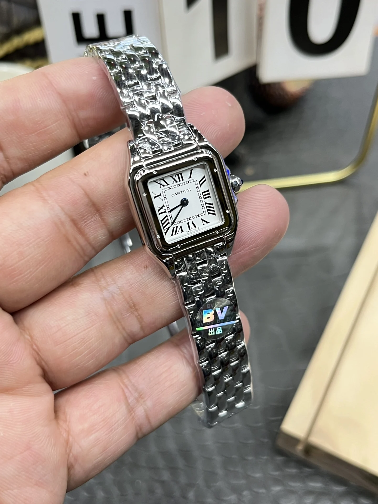 Cartier Panthère 22mm — photographed off the sweep