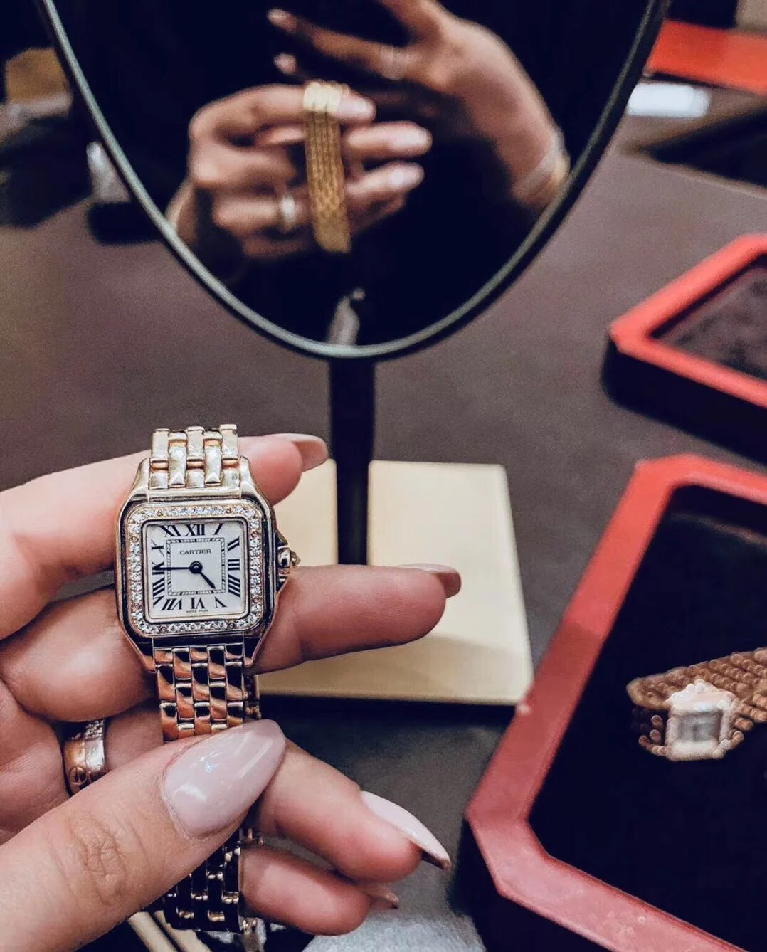 Cartier Panthère Diamond-Set — photographed off the sweep