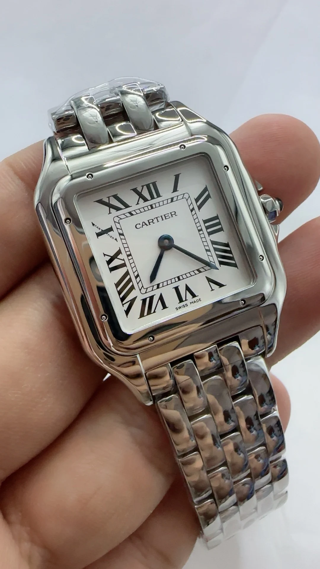 Cartier Panthère Silver Dial 31mm — photographed off the sweep