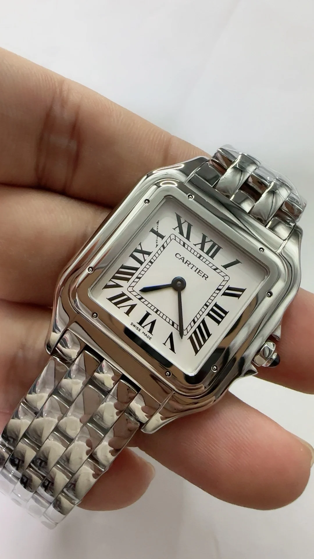 Cartier Panthère Silver Dial 31mm — photographed off the sweep