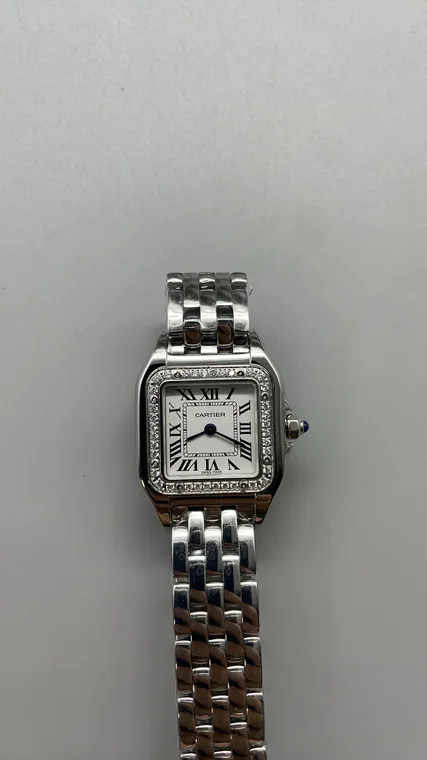 Cartier Panthère Silver Dial Diamond-Set 22mm