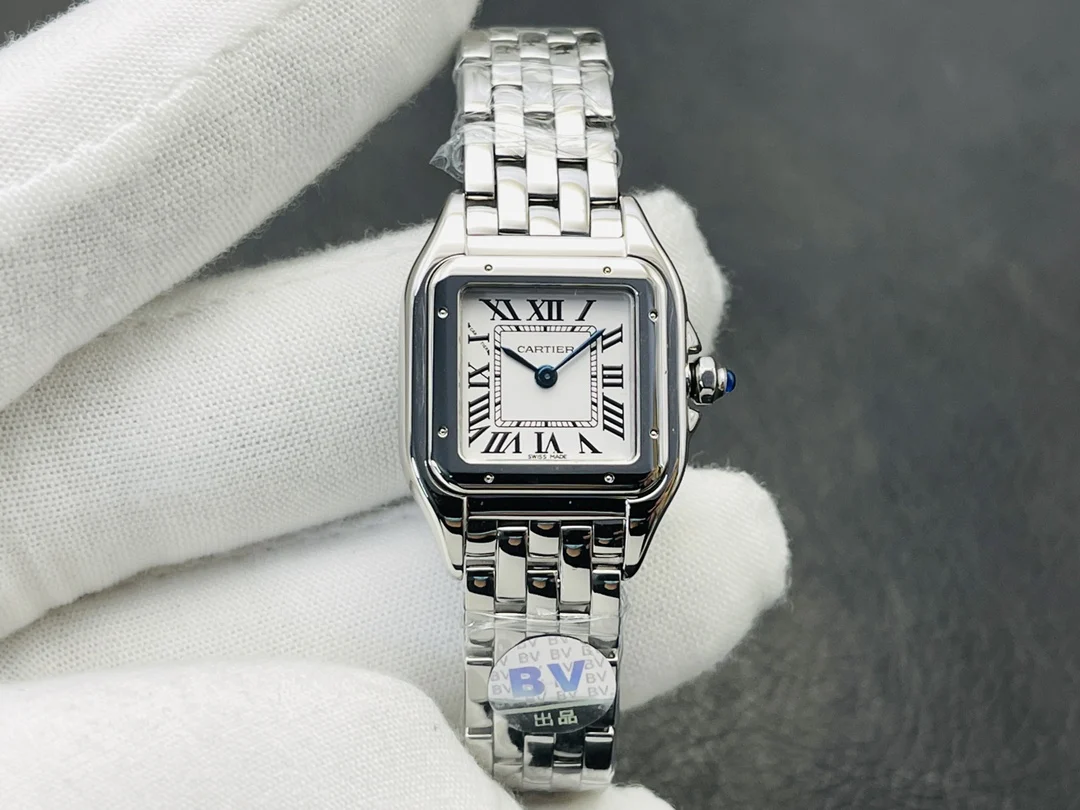 Cartier Panthère Sprite Yellow Gold Blue Dial Diamond-Set 22mm — photographed off the sweep