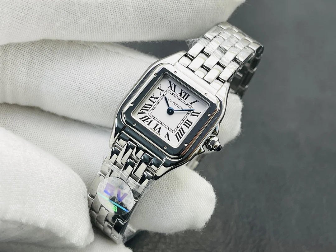 Cartier Panthère Sprite Yellow Gold Blue Dial Diamond-Set 22mm — photographed off the sweep