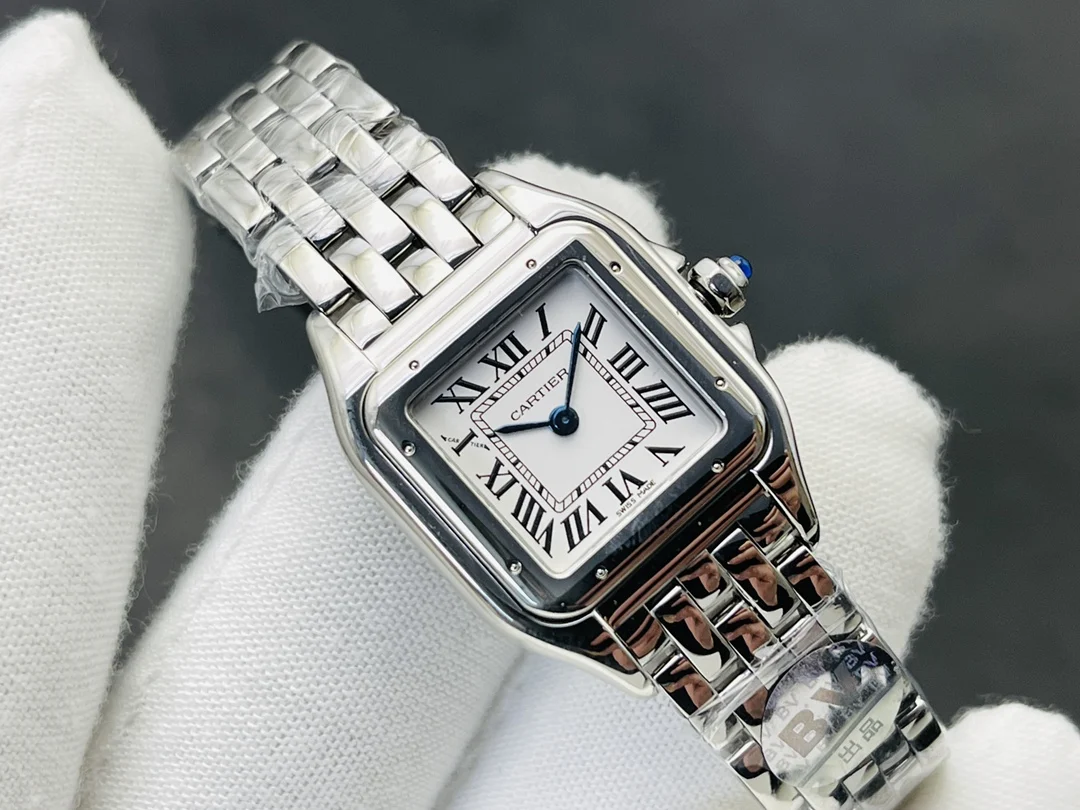Cartier Panthère Sprite Yellow Gold Blue Dial Diamond-Set 22mm — photographed off the sweep