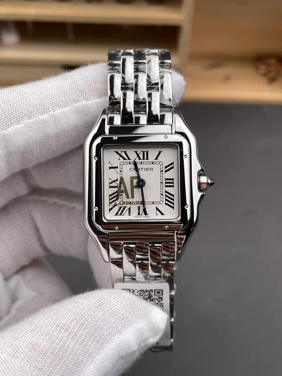 Cartier Panthère Steel White Dial 27 × 37mm