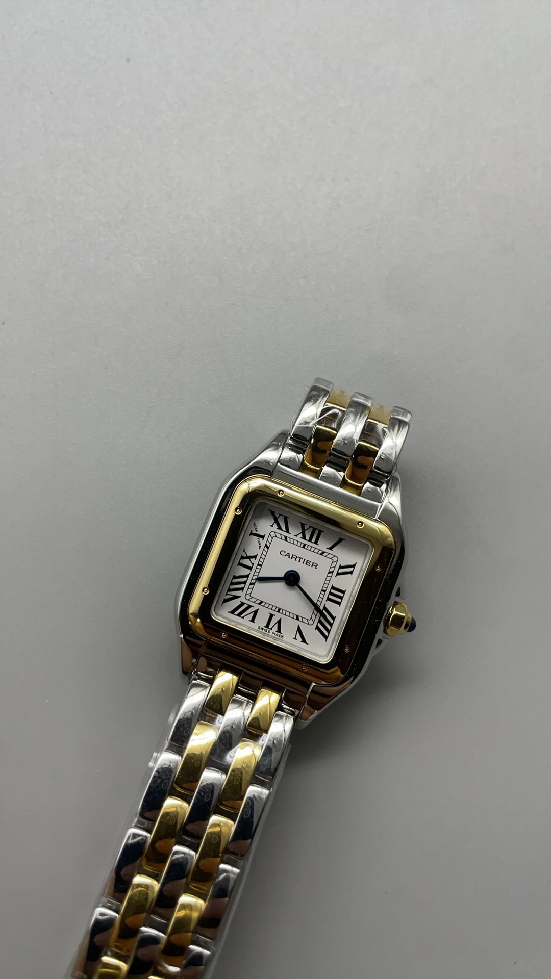 Cartier Panthère Two-Tone 22mm — photographed off the sweep
