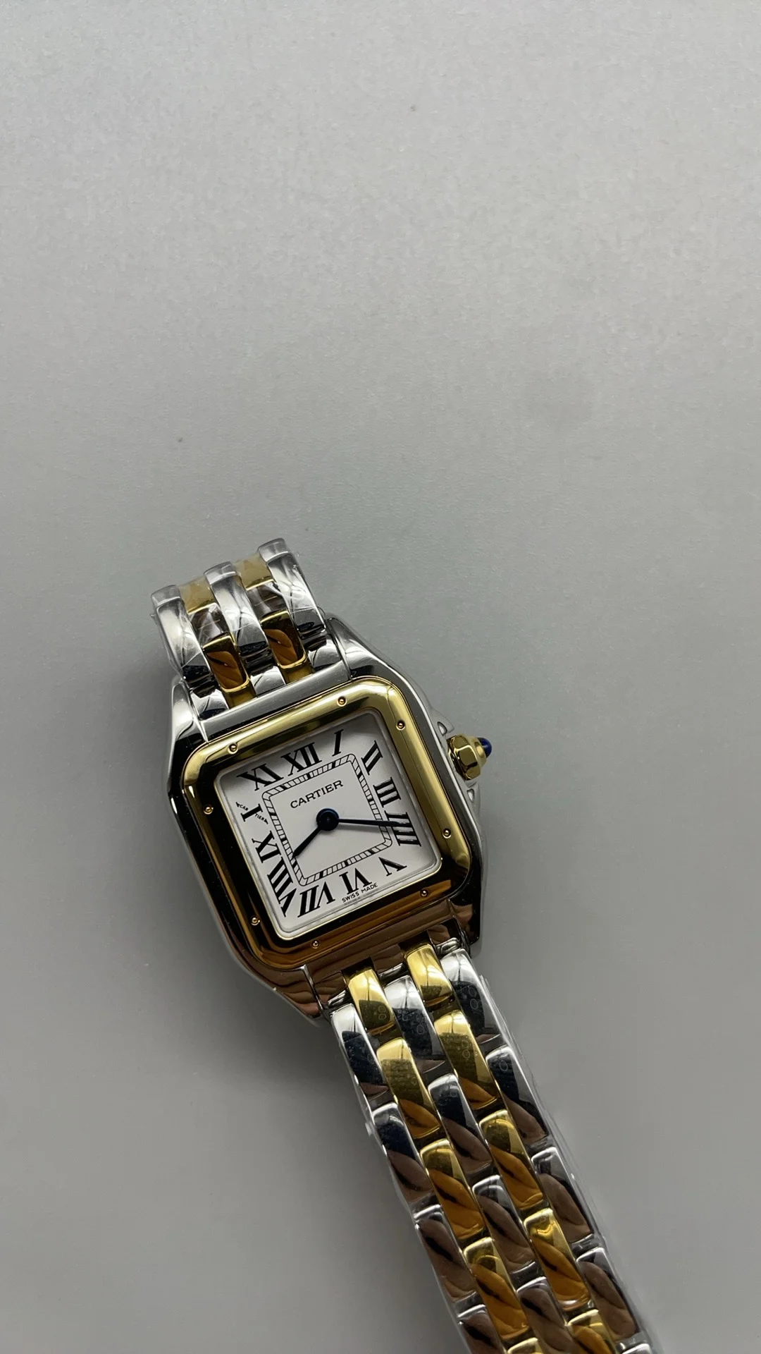 Cartier Panthère Two-Tone 22mm — photographed off the sweep