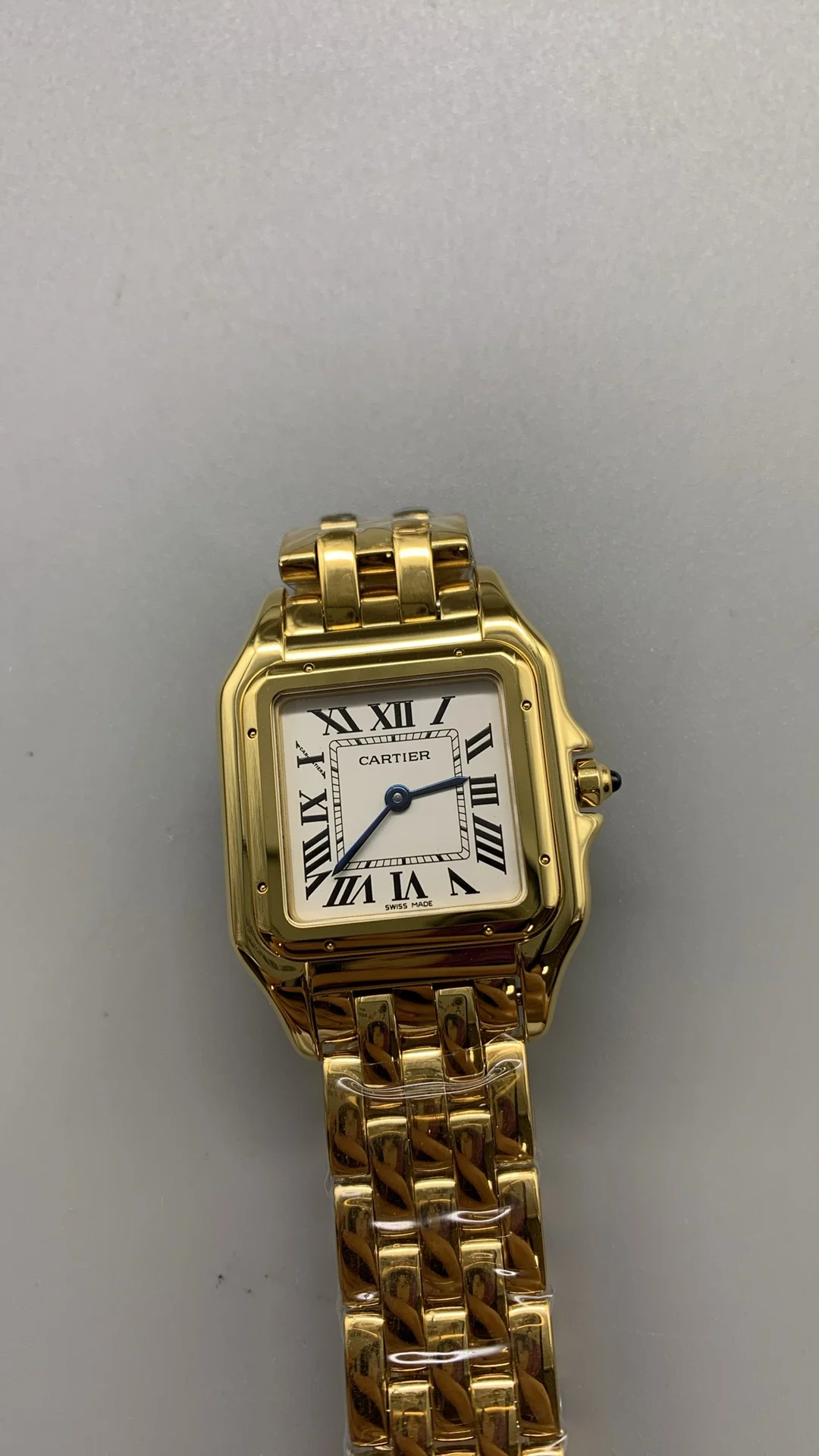 Cartier Panthère Two-Tone 27mm — photographed off the sweep