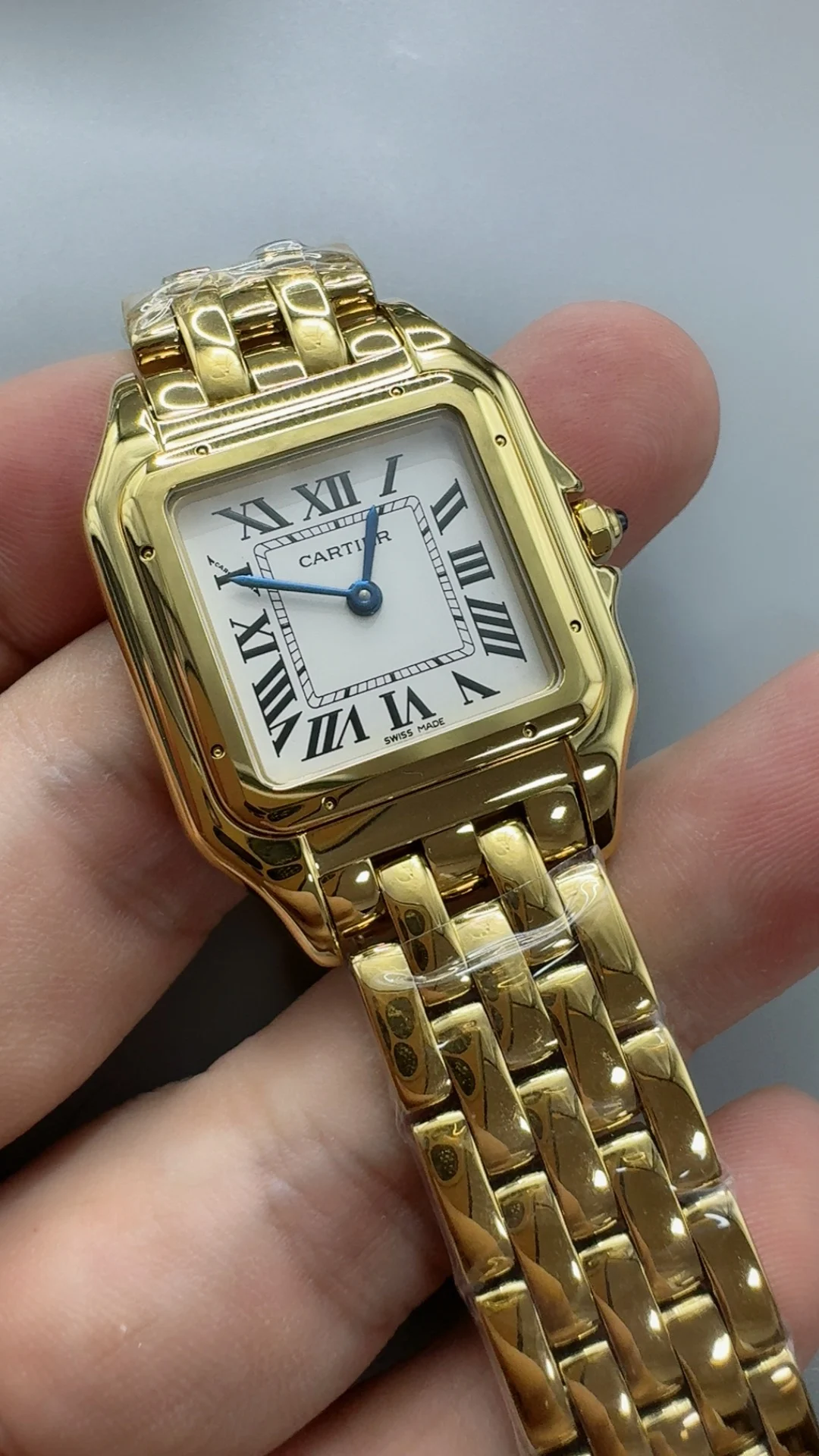 Cartier Panthère Two-Tone 27mm — photographed off the sweep